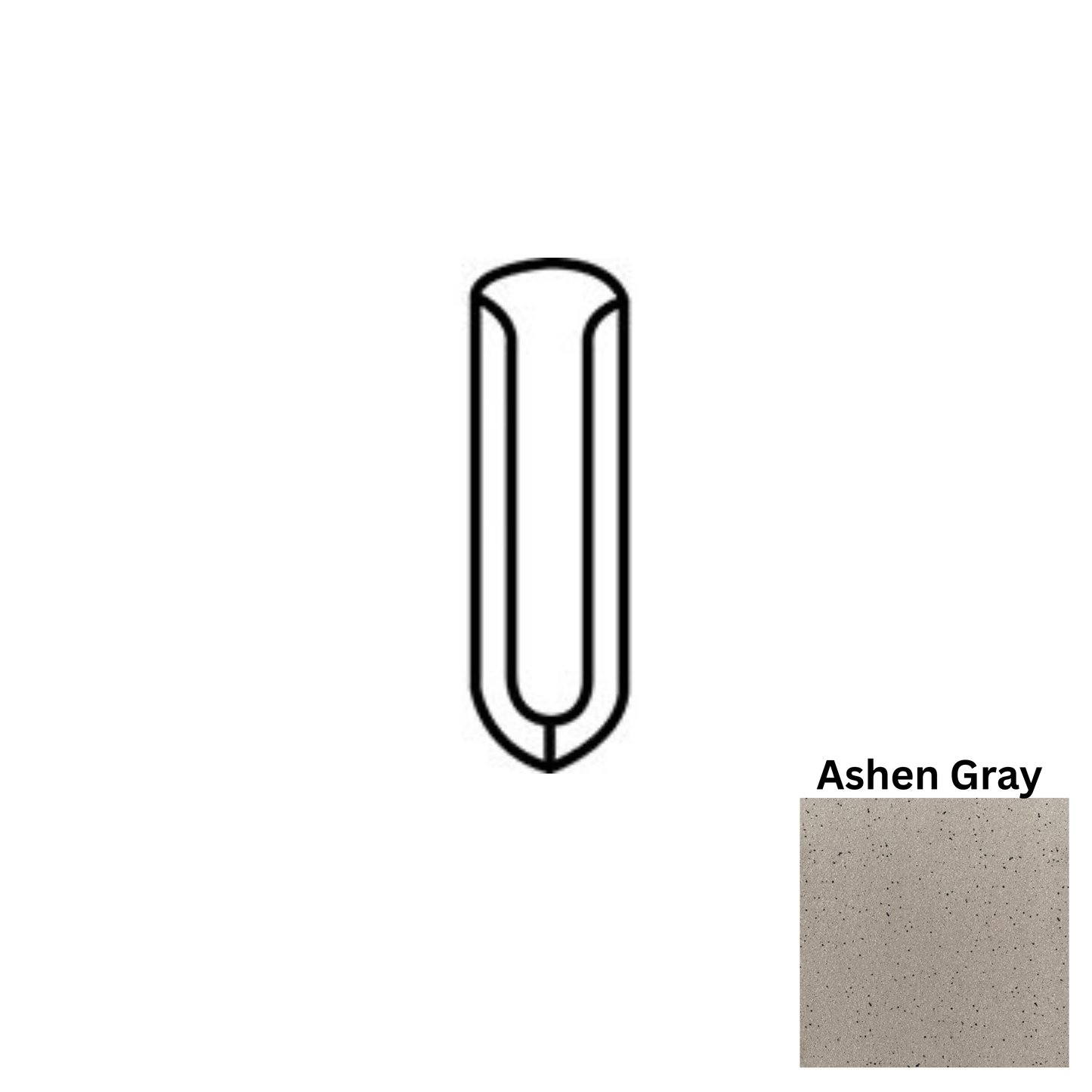 Accessory Daltile - Quarry Textures - Ashen Gray - QB3565 Cove Base Incorner Matte Daltile