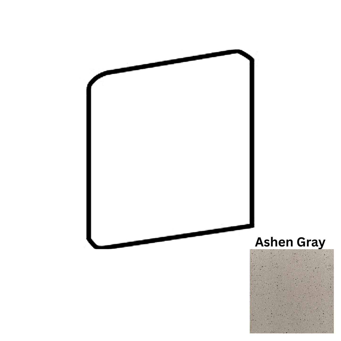 Accessory Daltile - Quarry Textures - Ashen Gray - QCRL1885 Bullnose Corner Matte Daltile