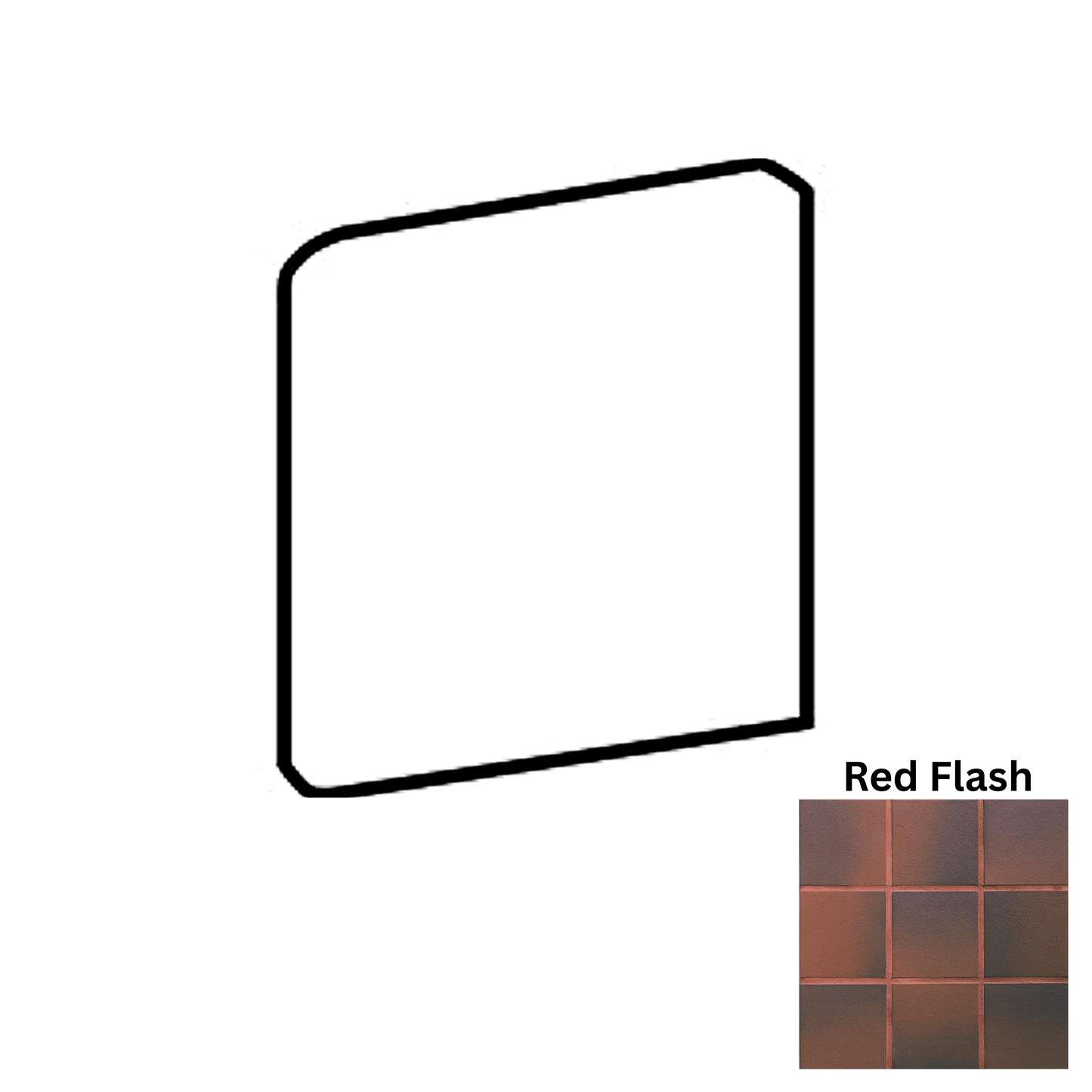 Accessory Daltile - Quarry Textures - Red Flash QCRL1665 Bullnose Corner Matte Daltile