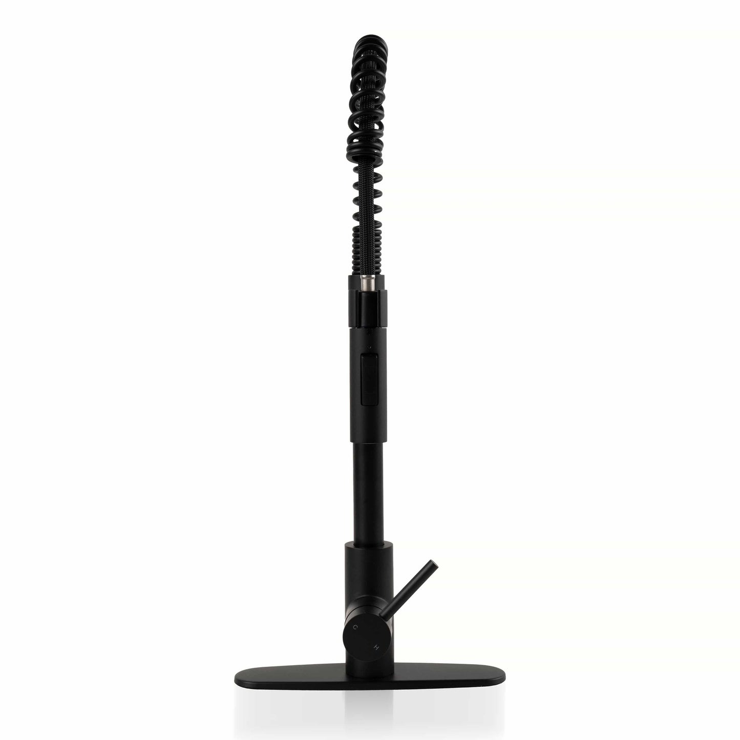 Bathroom Faucet MSI - 1-Handle Pull-Down Sprayer Kitchen Faucet with deckplate - 804 Matte Black MSI