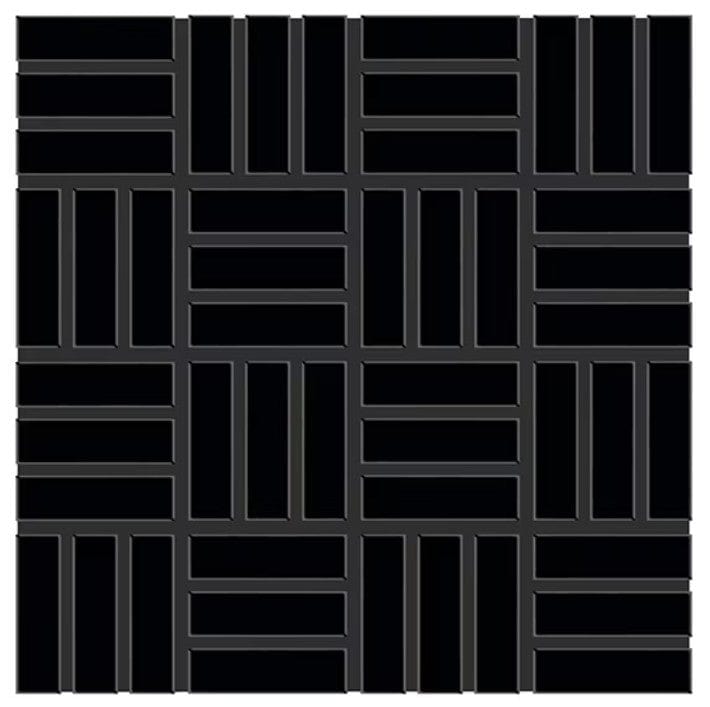 Ceramic Tile Daltile - Color Wheel Mosaic - Black 1 x 3 Lattice Weave Mosaic Box Daltile