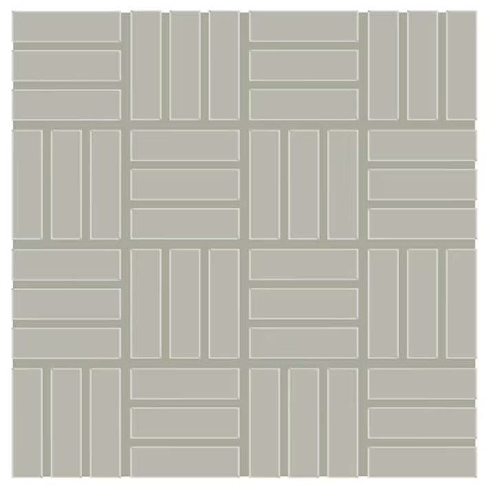 Ceramic Tile Daltile - Color Wheel Mosaic - Desert Gray 1 x 3 Lattice Weave Mosaic Daltile