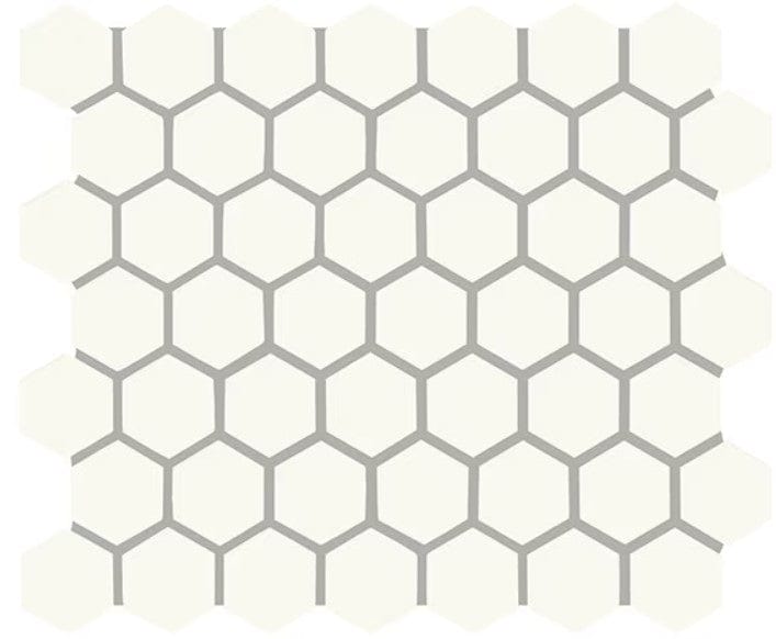 Ceramic Tile Daltile - Color Wheel Mosaic - Matte Arctic White 1.5" Hexagon Daltile