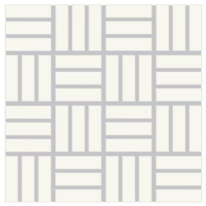 Ceramic Tile Daltile - Color Wheel Mosaic - Matte Arctic White 1 x 3 Lattice Weave Mosaic Daltile