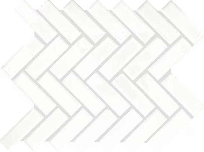 Ceramic Tile Daltile - Color Wheel Mosaic - Matte Arctic White 1x3 Herringbone Box Daltile