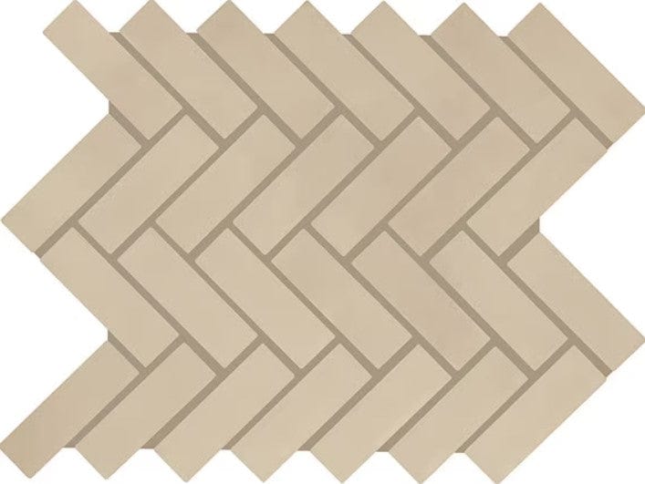 Ceramic Tile Daltile - Color Wheel Mosaic - Matte Urban Putty 1x3 Herringbone Box Daltile