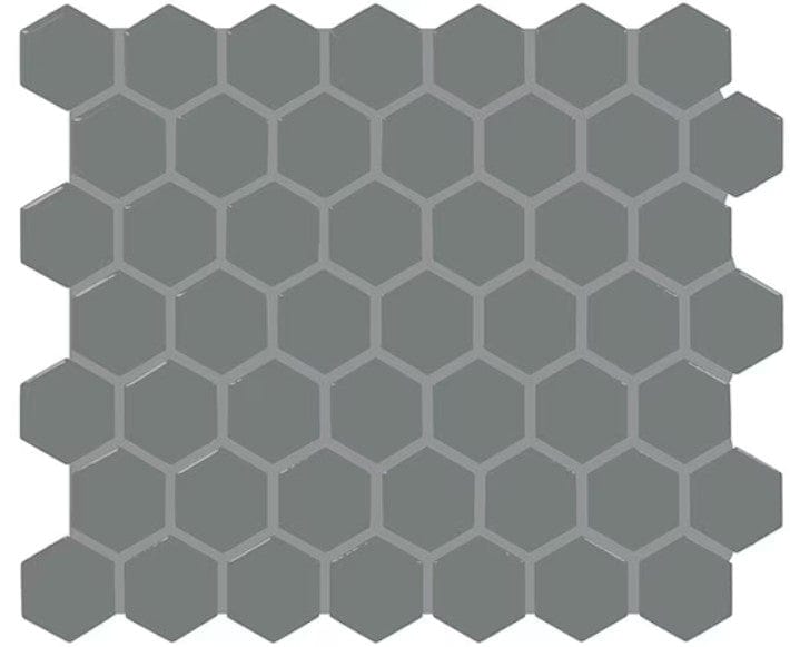 Ceramic Tile Daltile - Color Wheel Mosaic - Suede Gray 1.5" Hexagon Box Daltile