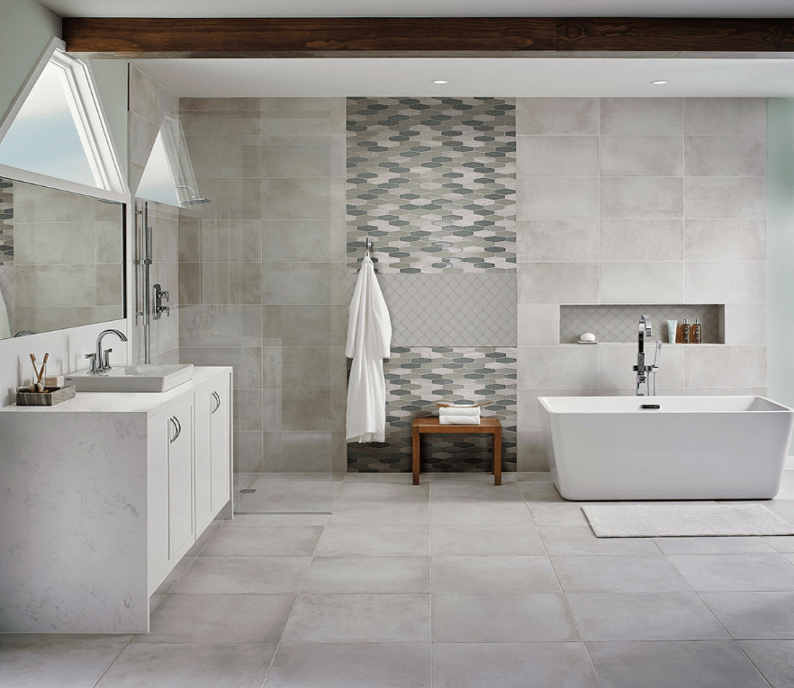 Ceramic Tile MSI - Domino - Gray Glossy - Arabesque Tile MSI International