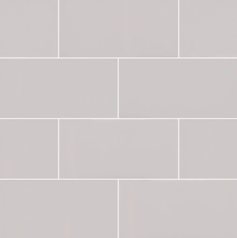 Ceramic Tile MSI - Domino - Gray Glossy - Subway Tile 3x6 MSI International