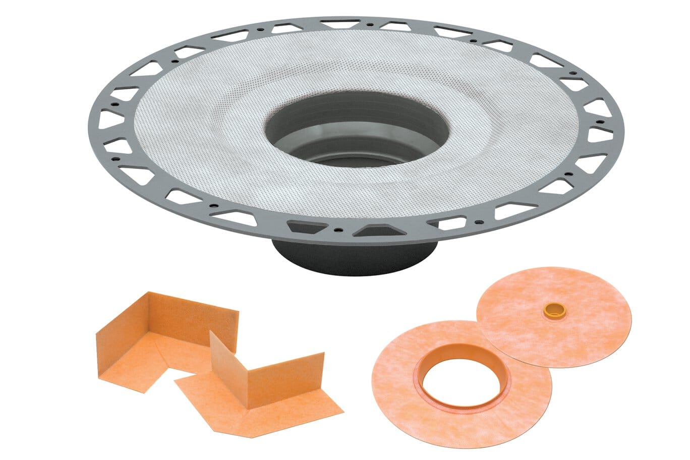 Drain Schluter® - KERDI-DRAIN - Flanges with Vertical Outlets Schluter
