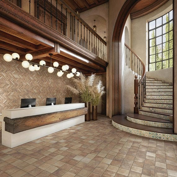 Floor Tile Marazzi - Cotto Revival - Alpaca Square 8x8 Floor Tile Marazzi