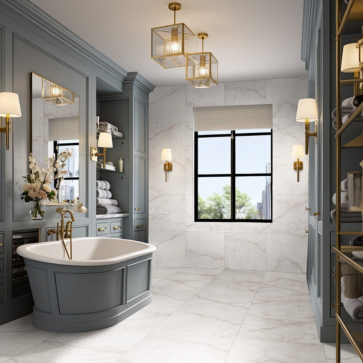 Porcelain Tile MSI - Brighton Gold 24x24 Polished - Porcelain Tile MSI