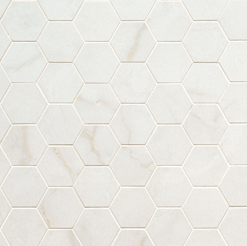 Porcelain Tile MSI - Brighton Gold 2x2 Hexagon Matte Mosaic MSI