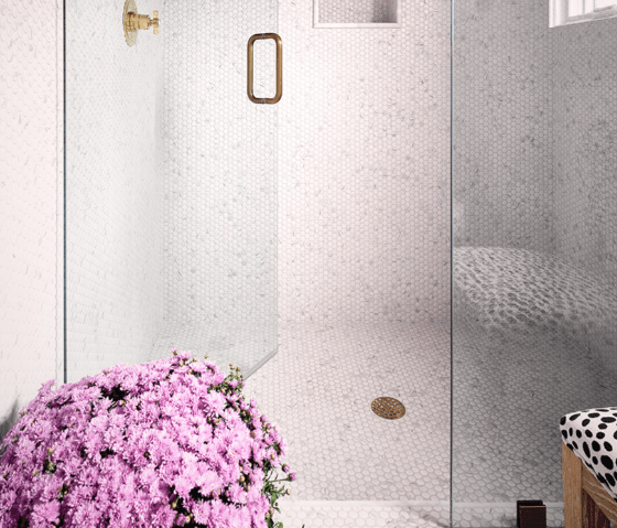 Porcelain Tile MSI - Domino - Carrara Matte - Penny Round Mosaic Tile MSI International