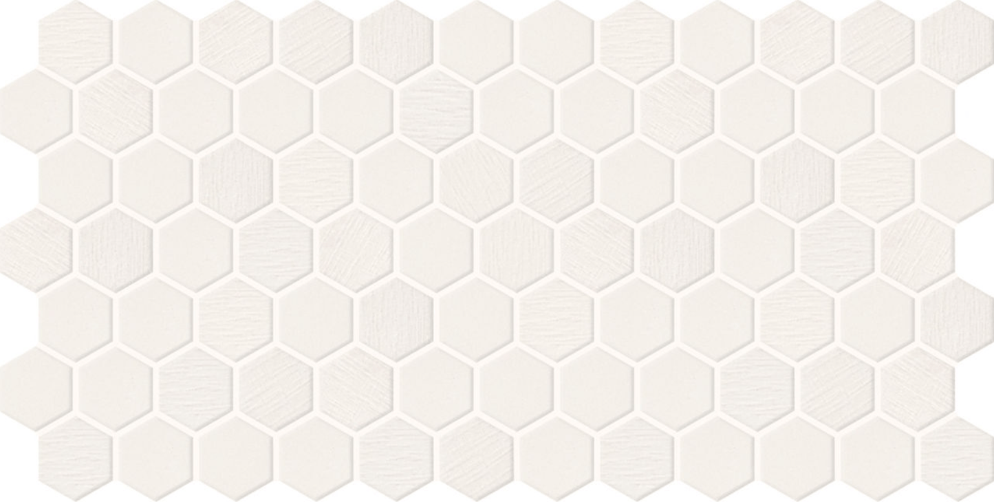 Tile Daltile - Keystones - Arctic White 2" Hexagon Criss Cross Mosaic Daltile