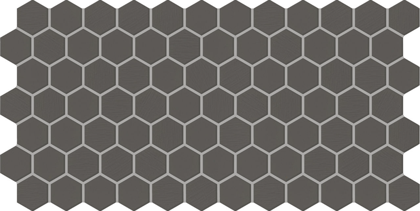 Tile Daltile - Keystones - Black 2" Hexagon Criss Cross Mosaic Daltile