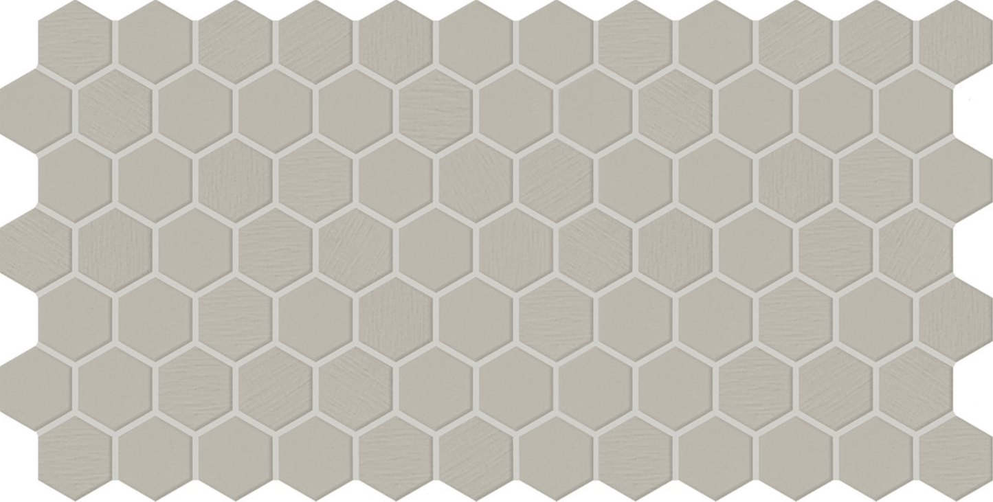Tile Daltile - Keystones - Desert Gray 2" Hexagon Criss Cross Mosaic Daltile