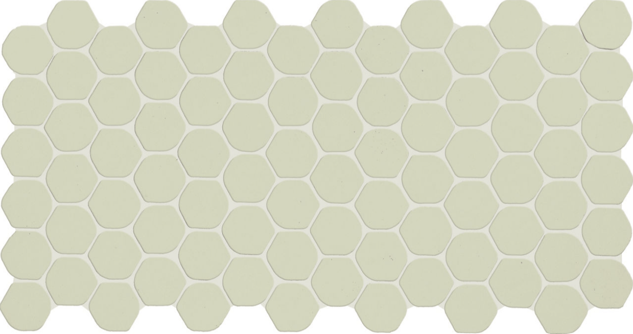 Tile Daltile - Keystones - Mint Ice Organic 2" Hexagon Mosaic Daltile