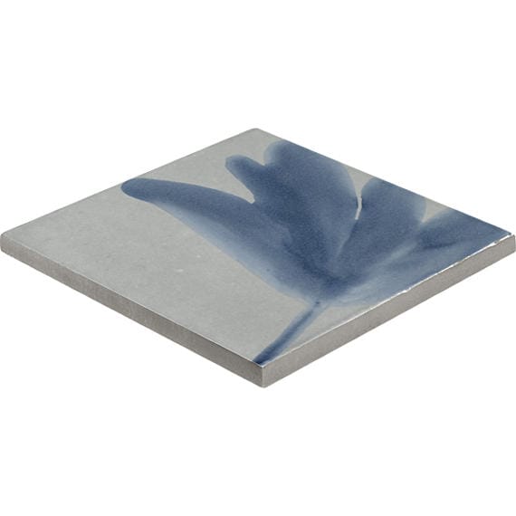 Tile Marazzi - Rice - Grigio Deco Blossom Square 6x6 Glossy - Tile Marazzi