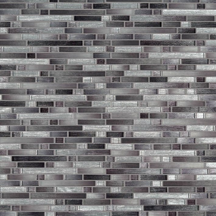 Tile MSI - Akaya Nero Interlocking 8mm Glass Tile MSI