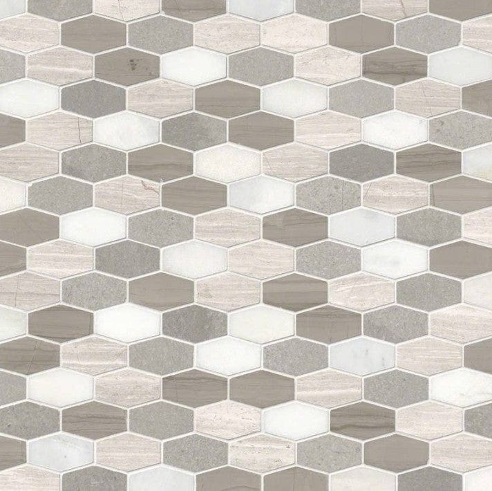 Tile MSI - Bellagio Blend Elongated Hexagon Mosaic Tile MSI