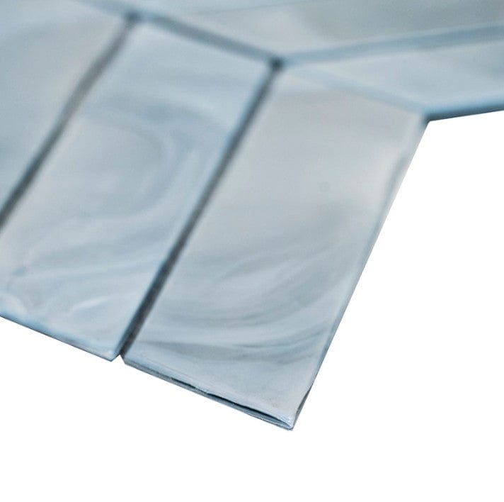 Tile MSI - Blue Shimmer Chevron 6mm MSI
