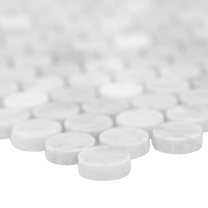 Tile MSI - Carrara White Round Pattern Honed Tile MSI