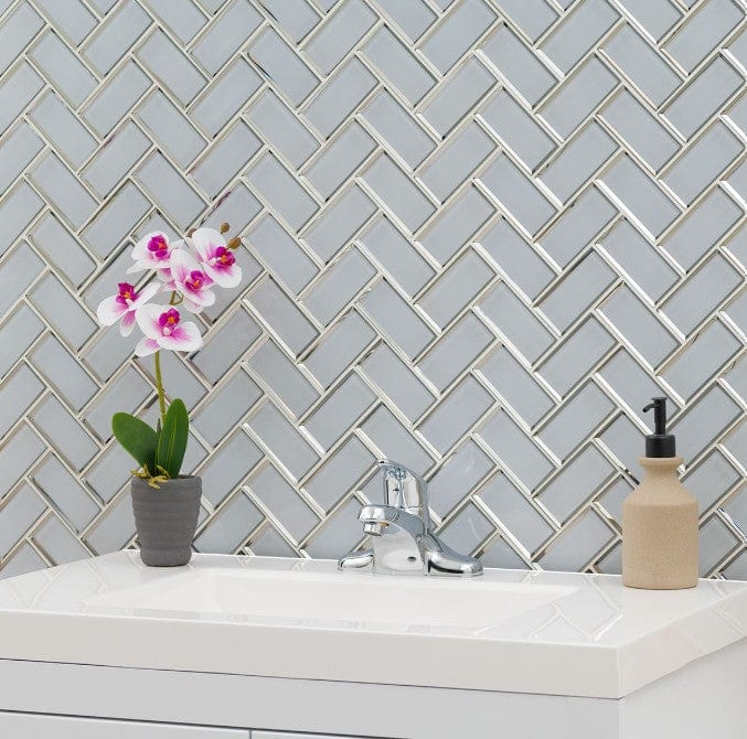 Tile MSI - Ice Bevel Herringbone 8mm Tile MSI