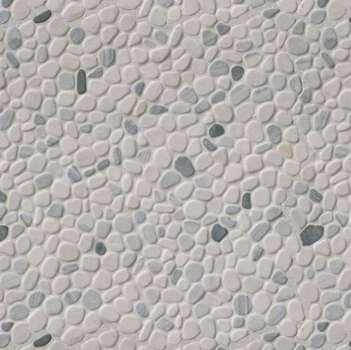 Tile MSI - Rio Lago - Black and White Pebbles Pattern Tumbled MSI