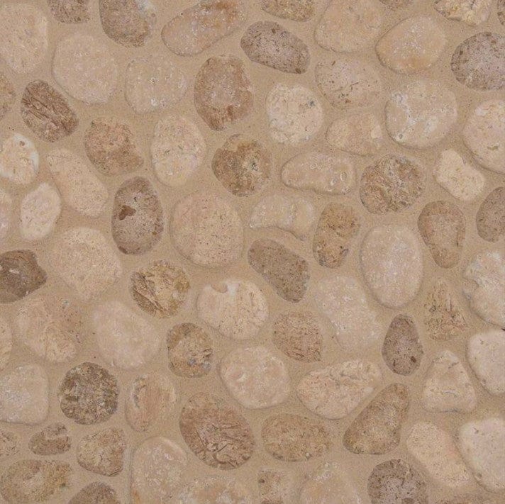 Tile MSI - Rio Lago - Travertine Blend Pebbles Tumbled Pattern 10mm MSI
