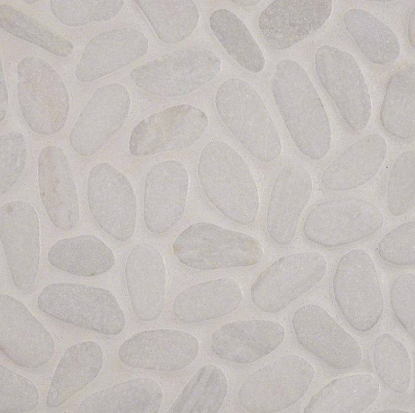 Tile MSI - Rio Lago - White Marble Pebbles Tumbled Pattern 10mm MSI