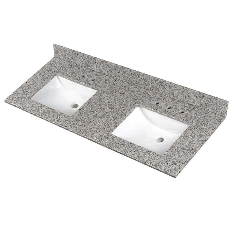Vanity Top MSI - Argento Grigio Double Bowl Vanity Top 61x22x2CM MSI