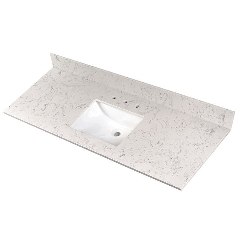 Vanity Top MSI - Carrara Sky 61x22 Single Bowl Polished Vanity Top MSI