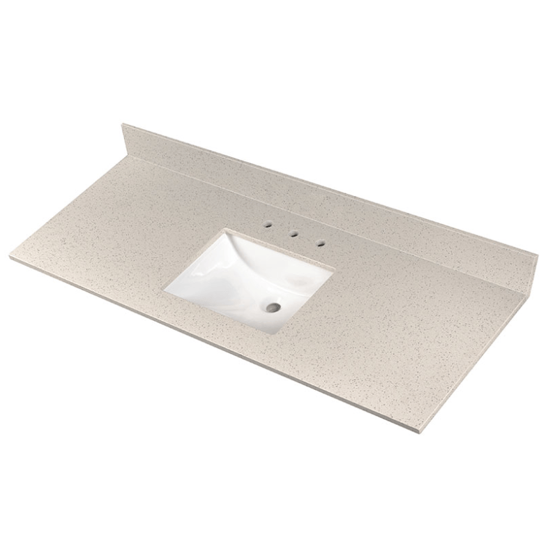 Vanity Top MSI - Iced White 61x22 Single Bowl Polished Vanity Top MSI