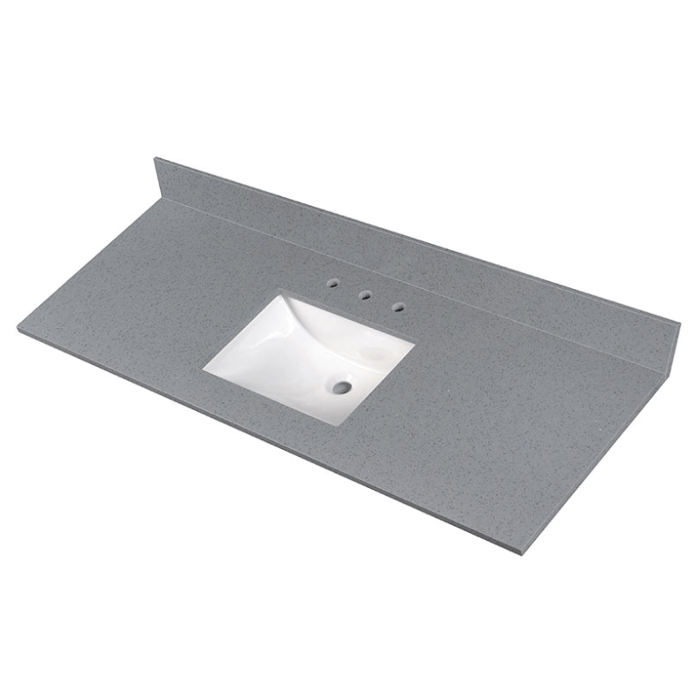 Vanity Top MSI - Sparkling Gray 61x22 Single Bowl Polished Vanity Top MSI