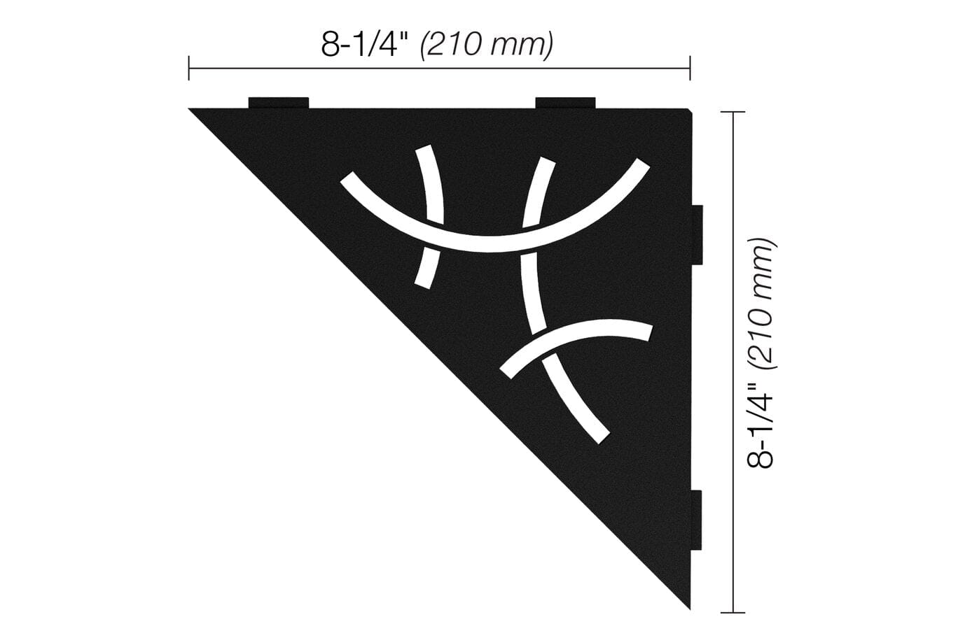 Wall Shelf Schluter® SHELF-E - Curve - Triangular Corner Shelf Schluter