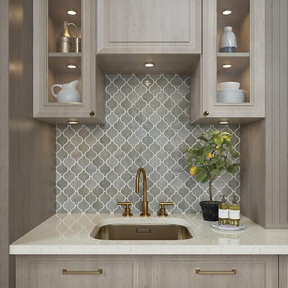 Wall Tile Daltile - Mesmerist - Charm 3x3 Arabesque Mosaic Daltile