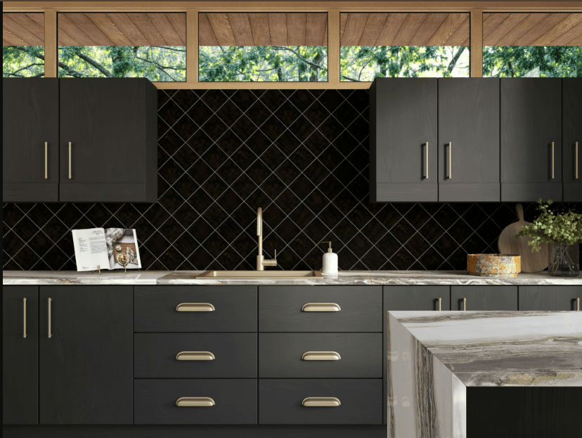 Wall Tile Daltile - Nu Bare - Ebony - Handcrafted - Tile - 4" x 4" Daltile