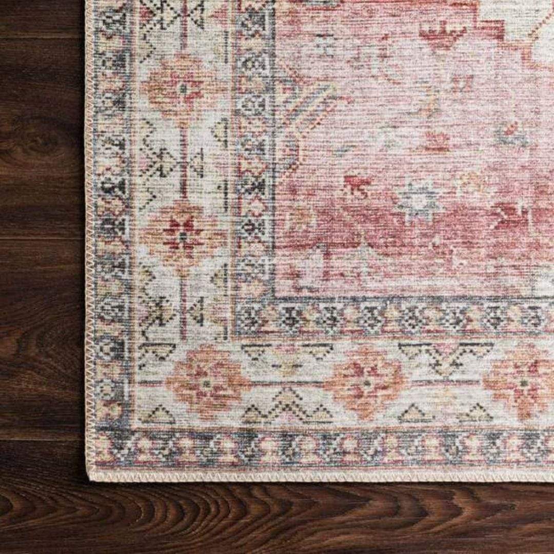 Area Rugs Loloi - Skye Collection - SKY-02 Ivory / Berry - Area Rug Loloi