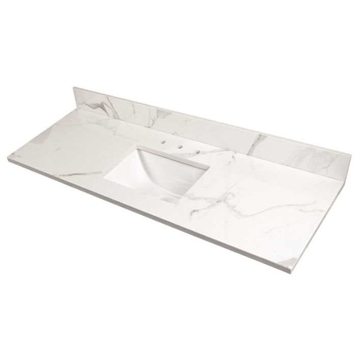 Vanity Top MSI - Calacatta Nowy 61x22 Single Bowl Polished MSI