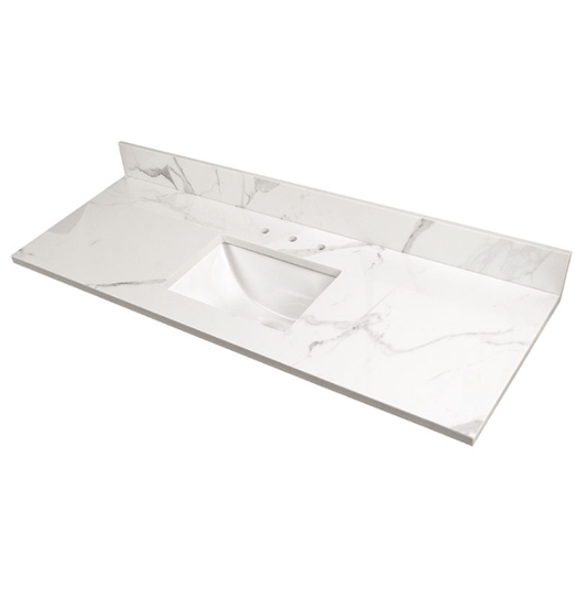 Vanity Top MSI - Calacatta Nowy 61x22 Single Bowl Polished MSI