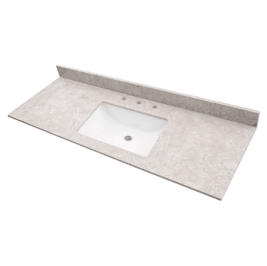 Vanity Top MSI - Drifting Fog Single Bowl Vanity Top 61x22x2CM MSI