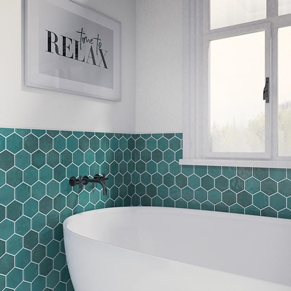 Wall Tile Daltile - Mesmerist - Mystique 4" Hexagon Undulated - Wall Tile Daltile