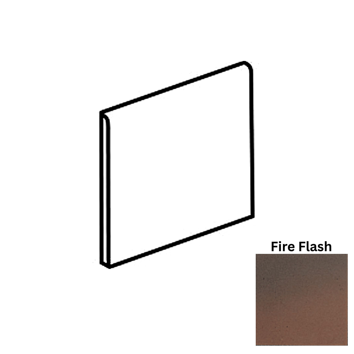 Accessory American Olean - Quarry Naturals - Fire Flash Q1885 Bullnose Matte American Olean
