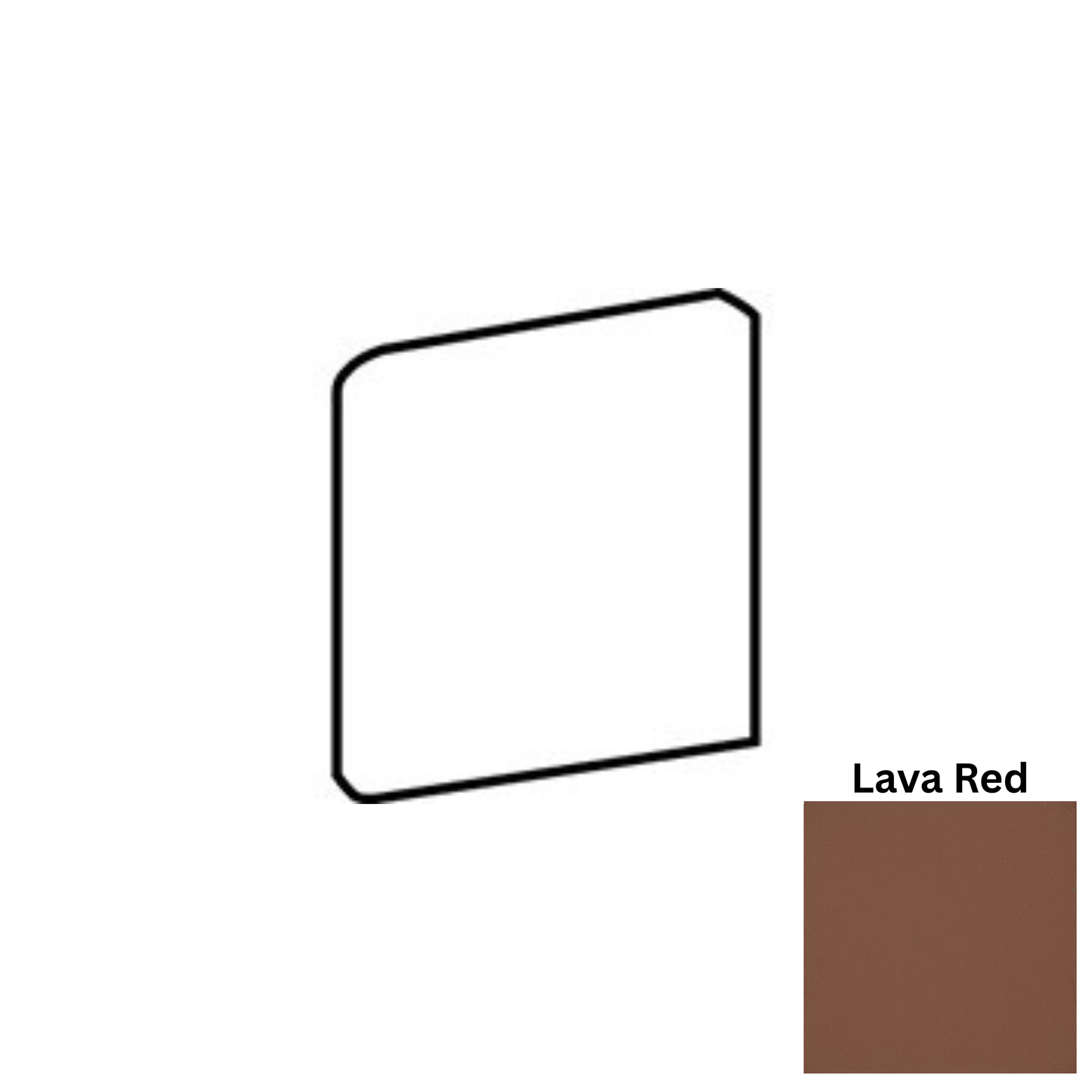 Accessory American Olean - Quarry Naturals - Lava Red QCRL1885 Bullnose Corner Matte American Olean