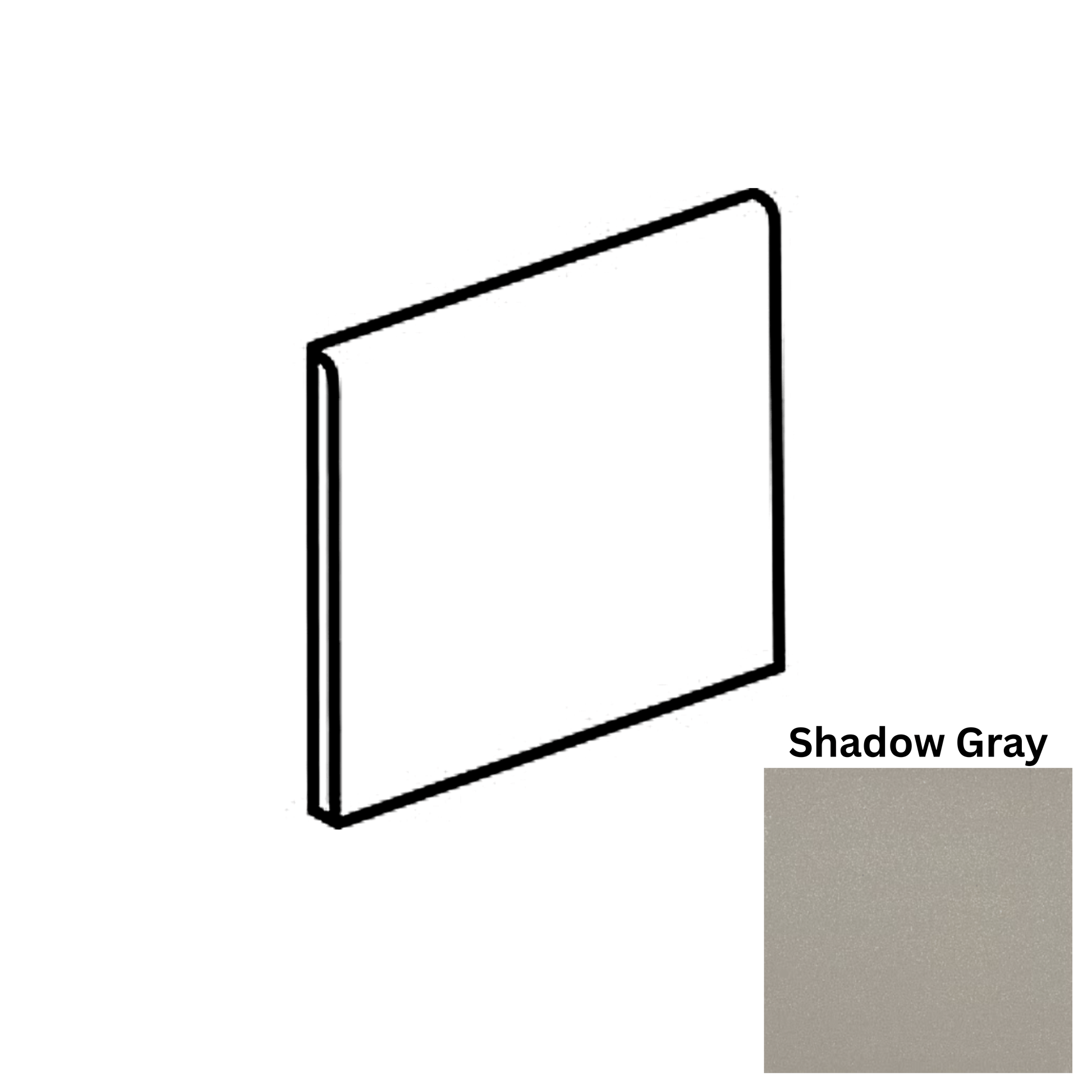 Accessory American Olean - Quarry Naturals - Shadow Gray Q1665 Bullnose Matte American Olean