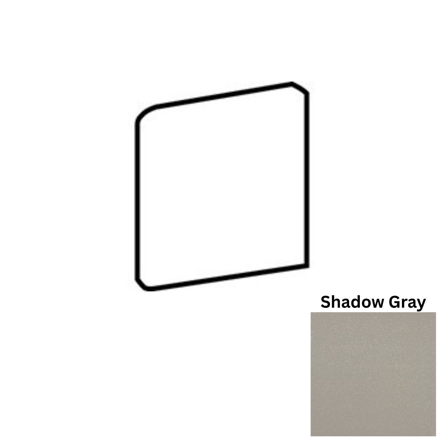 Accessory American Olean - Quarry Naturals - Shadow Gray QCRL1665 Bullnose Corner Matte American Olean