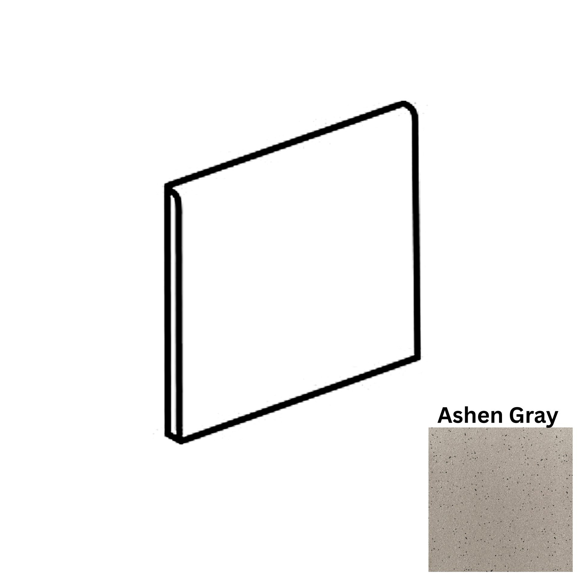 Accessory Daltile - Quarry Textures - Ashen Gray - Q1885 Bullnose Matte Daltile