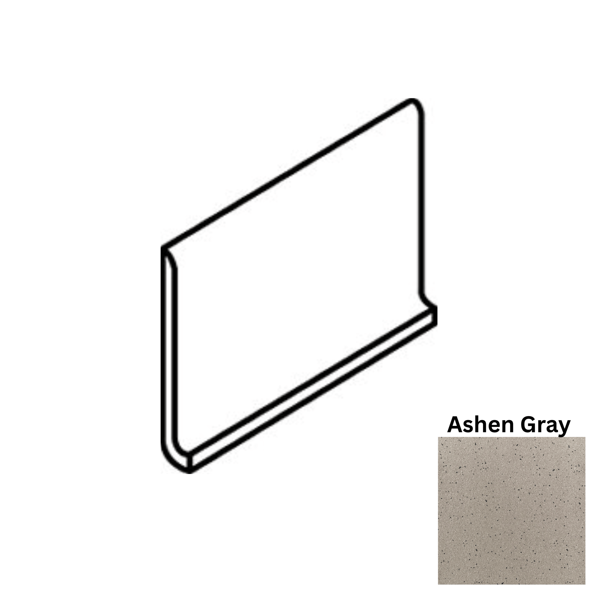 Accessory Daltile - Quarry Textures - Ashen Gray - Q3585 Cove Base Matte Daltile