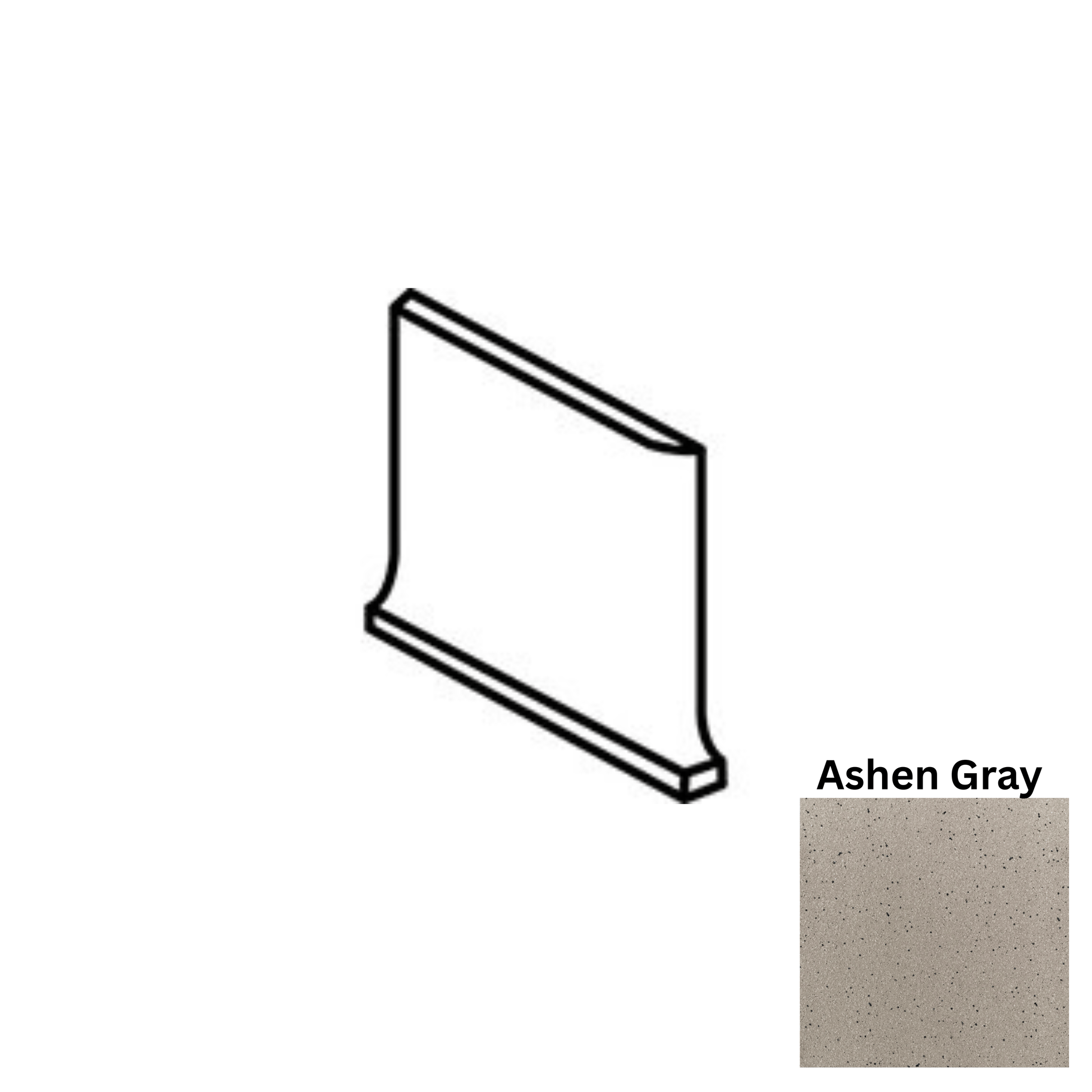 Accessory Daltile - Quarry Textures - Ashen Gray - QCL3565 Cove BC Left Matte Daltile